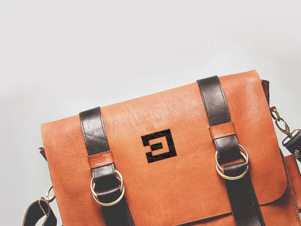 Perspective View of Two Logos on Bag Mockups 1