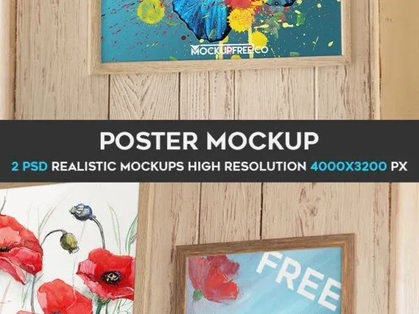 Perspective View of Two Poster Mockups 1