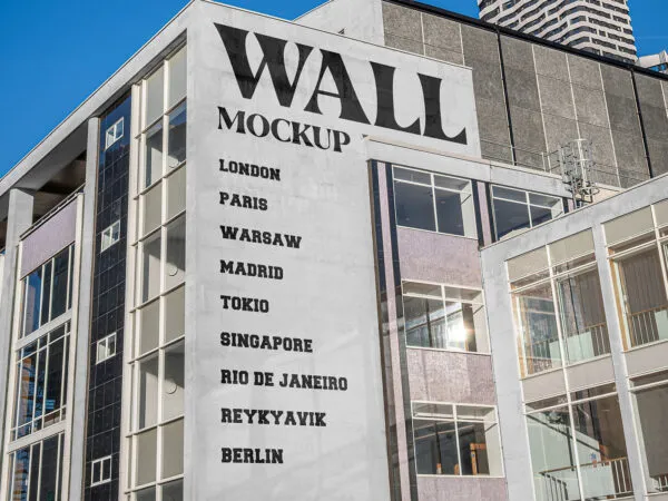 Perspective View of Vertical Wall Mockup 1