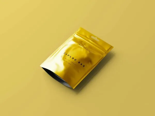 Perspective View of Ziploc Bag Mockup 1