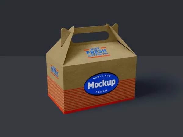 Perspective View of a Gable Box Mockup 1