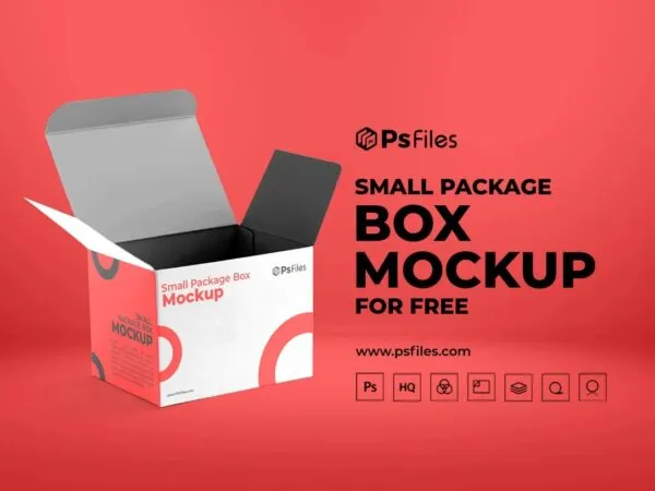 Perspective View of a Product Packaging Box Mockup 1
