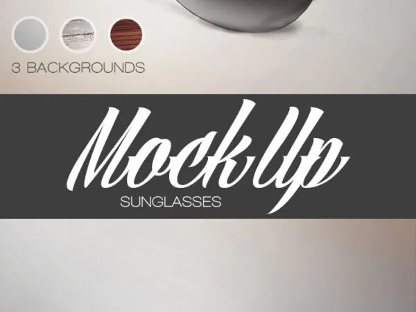 Perspective View of a Sunglasses Logo Mockup 1