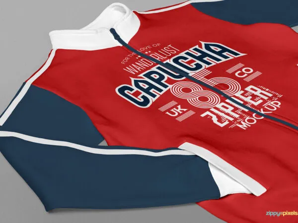 Perspective View of a Sweatshirt Mockup 1