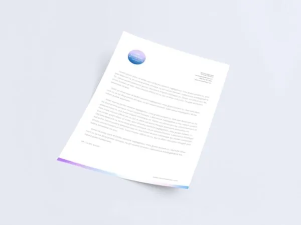 Perspective View of an A4 Paper Mockup 1