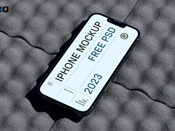 Perspective View of iPhone Mockup on Tile 1