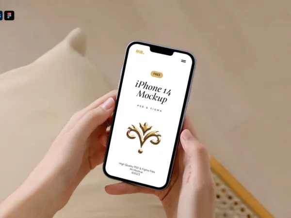 Perspective View of iPhone Pro Mockup 1