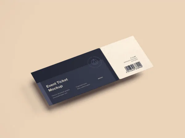 Perspective View on the Ground Ticket Mockup 1