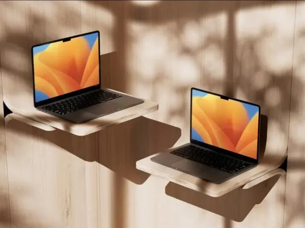 Perspective Vision of M2 MacBook Air Mockup 1