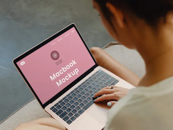 Perspective Vision of MacBook Mockup 1