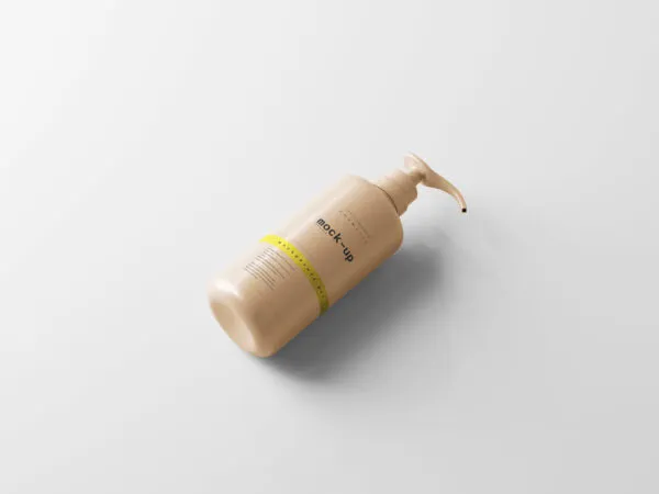 Perspective Vision of Pump Dispenser Bottle Mockup 1