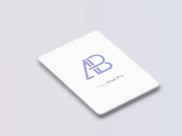 Perspective iPad Pro Clay Mockup 1