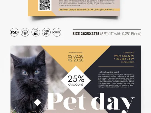 Pet Day Facebook Cover and Flyer Template 1