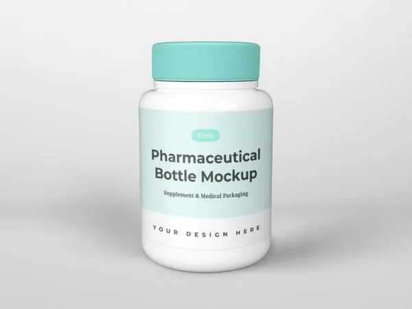 Pharmaceutical Bottle Packaging Mockup 1