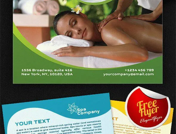Photo Abstract Beauty Spa Flyer Template 1