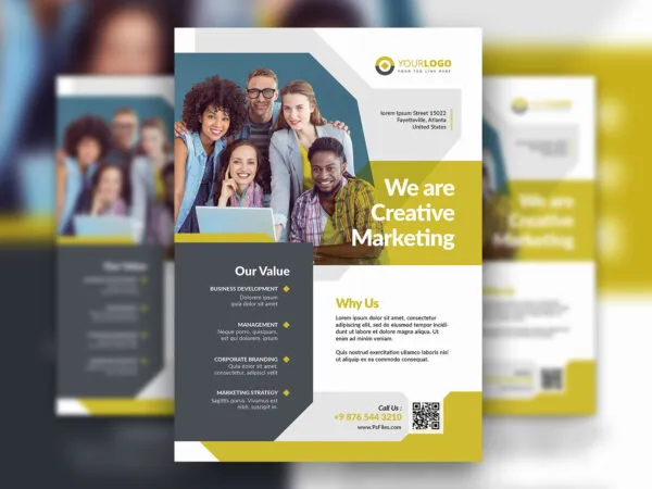 Photo Corporate Business Marketing Flyer Template 1