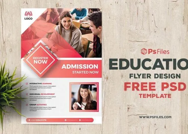Photo Corporate Education Flyer Template 1