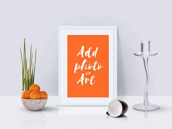 Photo Frame Mockup Scene with Different Illustrations 1