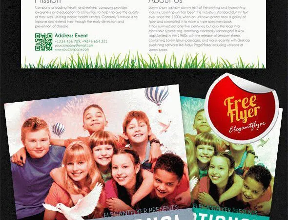 Photo Grass International Peace Day Flyer and Facebook Cover Template 1