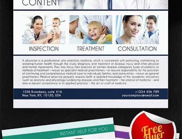 Photo Grid Health Insurance Company Flyer Template 1