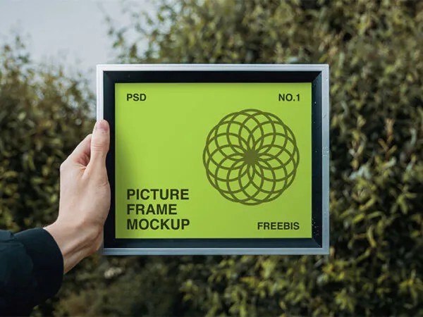Picture Frame Mockup in Hand 1