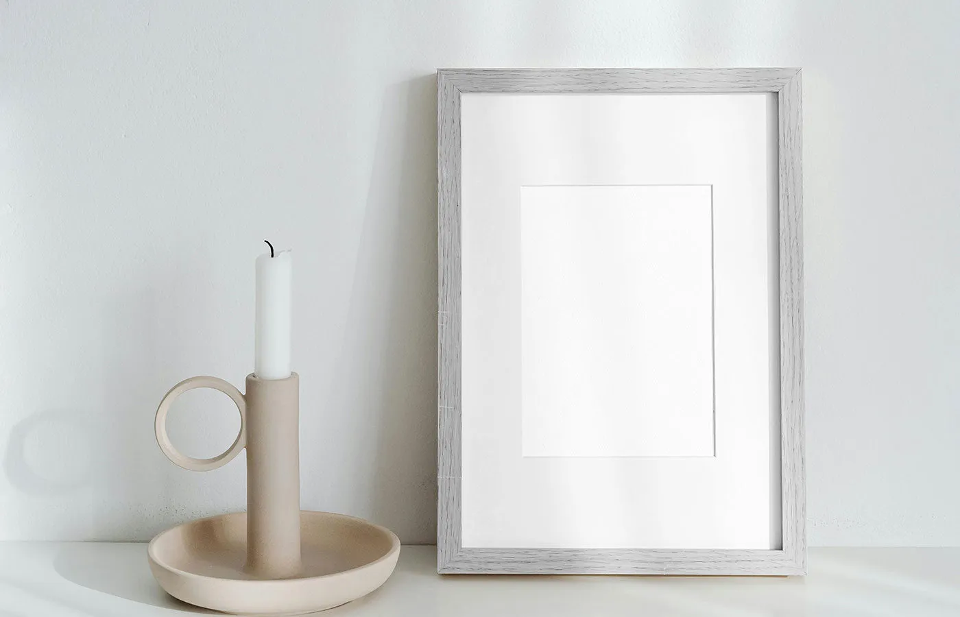 Picture Frame with Candle Mockup Image 3 Designers Lab