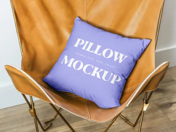 Pillow on Chair Mockup 1
