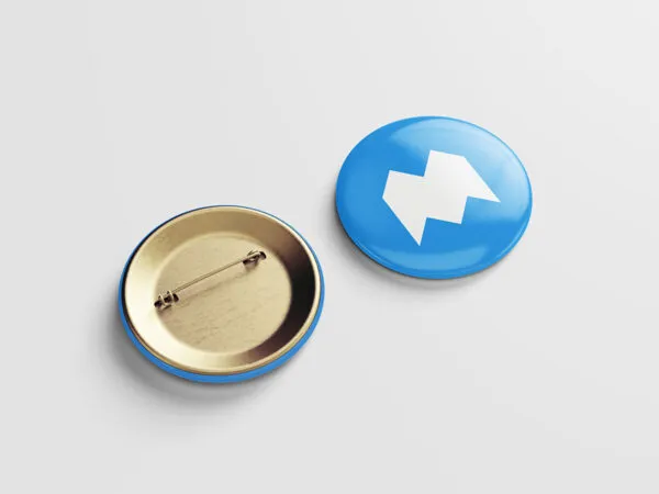 Pin Buttons Mockup on Front and Back Sides 1