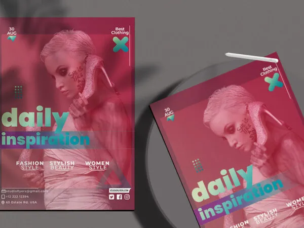 Pink Modern Fashion Flyer Template 1