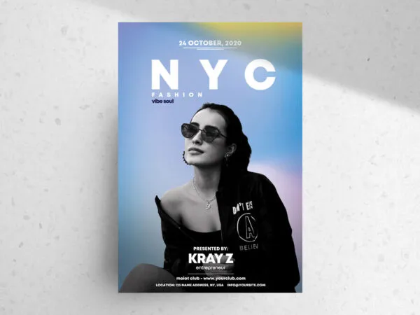 Plain Fashion Event Flyer Template 1