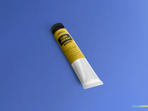 Plain Metal Cream Tube Mockup 1