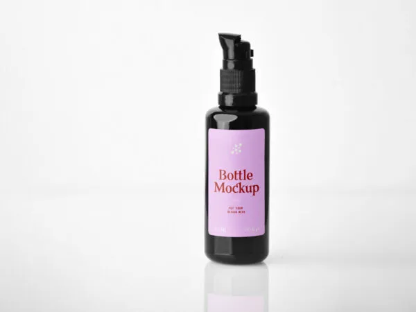 Plastic Pump Bottle Mockup Front View 1