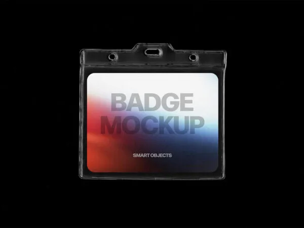 Plastic Sleeve Badge Mockup 1