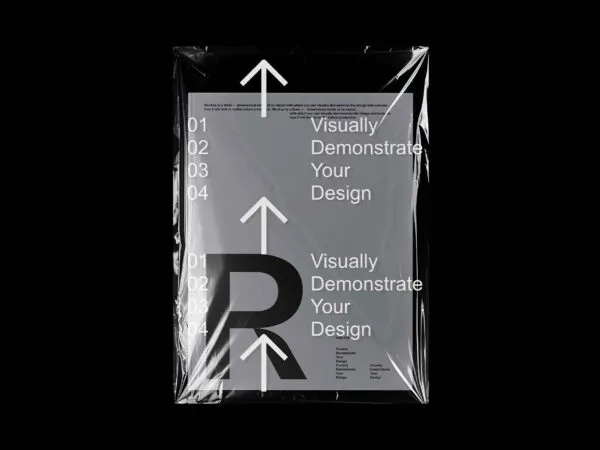 Plastic Wrapped Hardcover Book Mockup 1