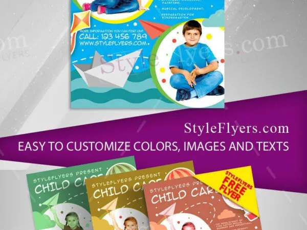 Playful Child Care Flyer Template 1