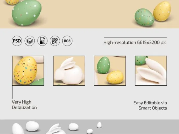 Playful Easter Scene Creator Mockup from a Front View 1