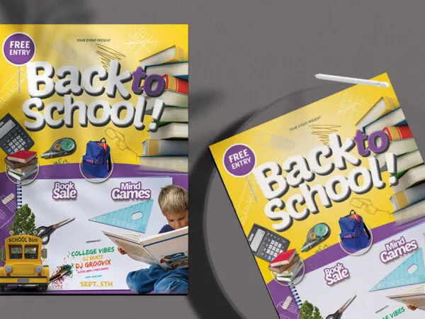Playful Kids Back To School Flyer Template 1