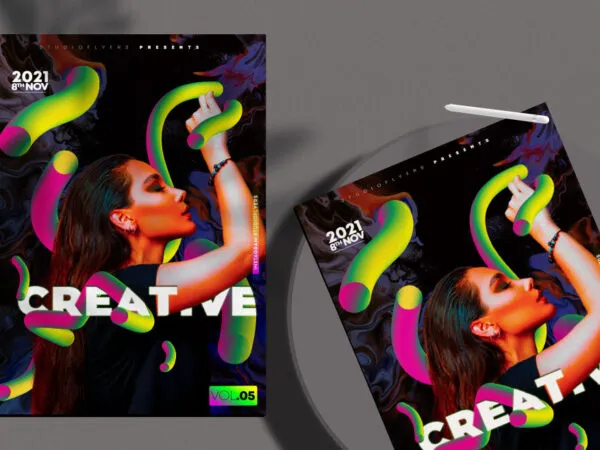 Playful Modern Party Flyer Template 1