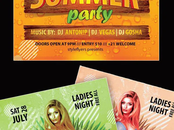 Playful Sexy Summer Party Flyer Template 1