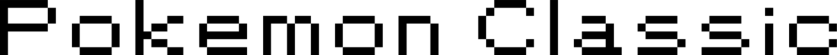 Pokemon Classic Font 1
