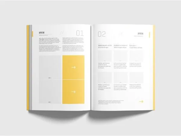 Portrait Softcover Book Mockup in 4 Shows 1