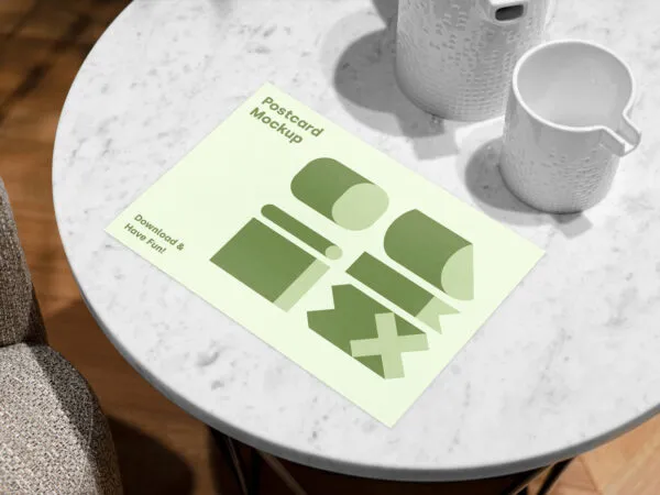 Postcard Mockup on Realistic Setting 1
