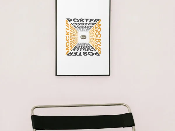 Poster Above Chair Mockup 1