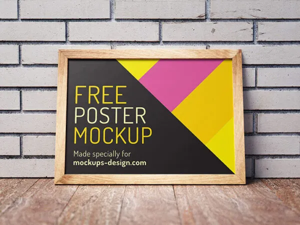 Poster Mockup Laid on a Wall 1