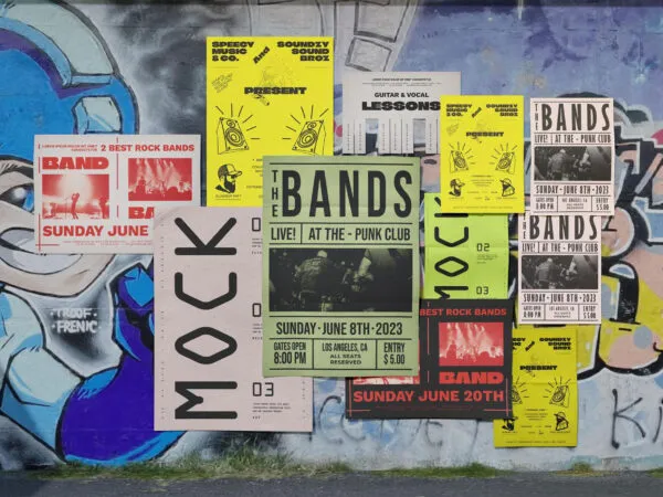 Posters Covered Wall Mockup 1