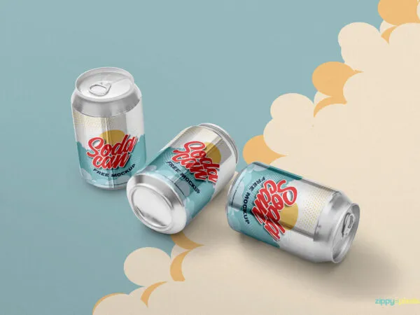 Premium Quality Can of Soda Mockup 1
