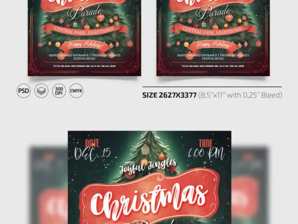 Pretty Christmas Parade Flyer Instagram Post Template 1
