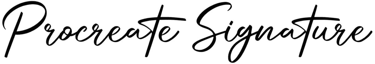 Procreate Signature Font 1