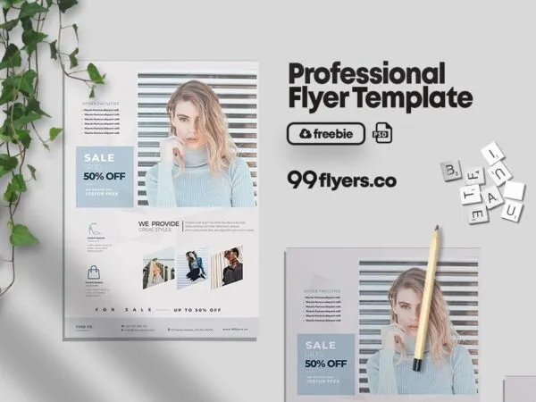 Professional Fashion Sale Flyer Template 1