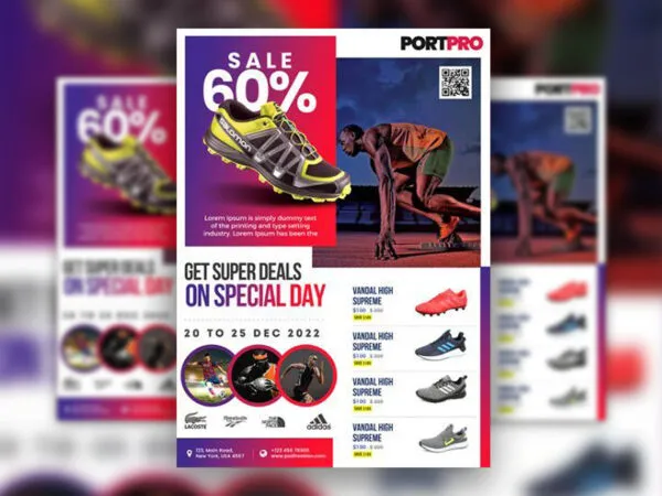 Professional Fitness Sportswear Sale Flyer Templates 1